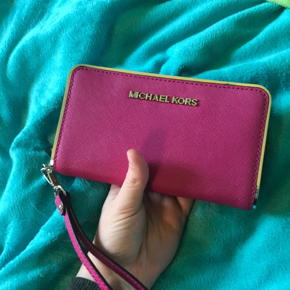 Pink wristlet
